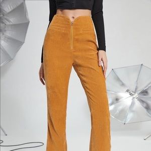 Corduroy Mustard Yellow Flare Pants